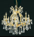 Maria Theresa 9-Light Chandelier in Gold with Clear Royal Cut Crystal