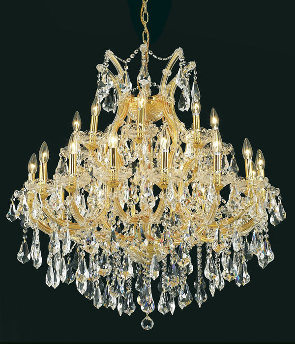 Maria Theresa 24-Light Chandelier in Gold with Clear Royal Cut Crystal
