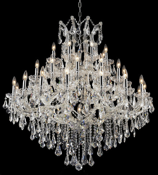 Maria Theresa 37-Light Chandelier in Chrome with Clear Royal Cut Crystal
