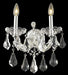 Maria Theresa 2-Light Wall Sconce in Chrome with Clear Royal Cut Crystal