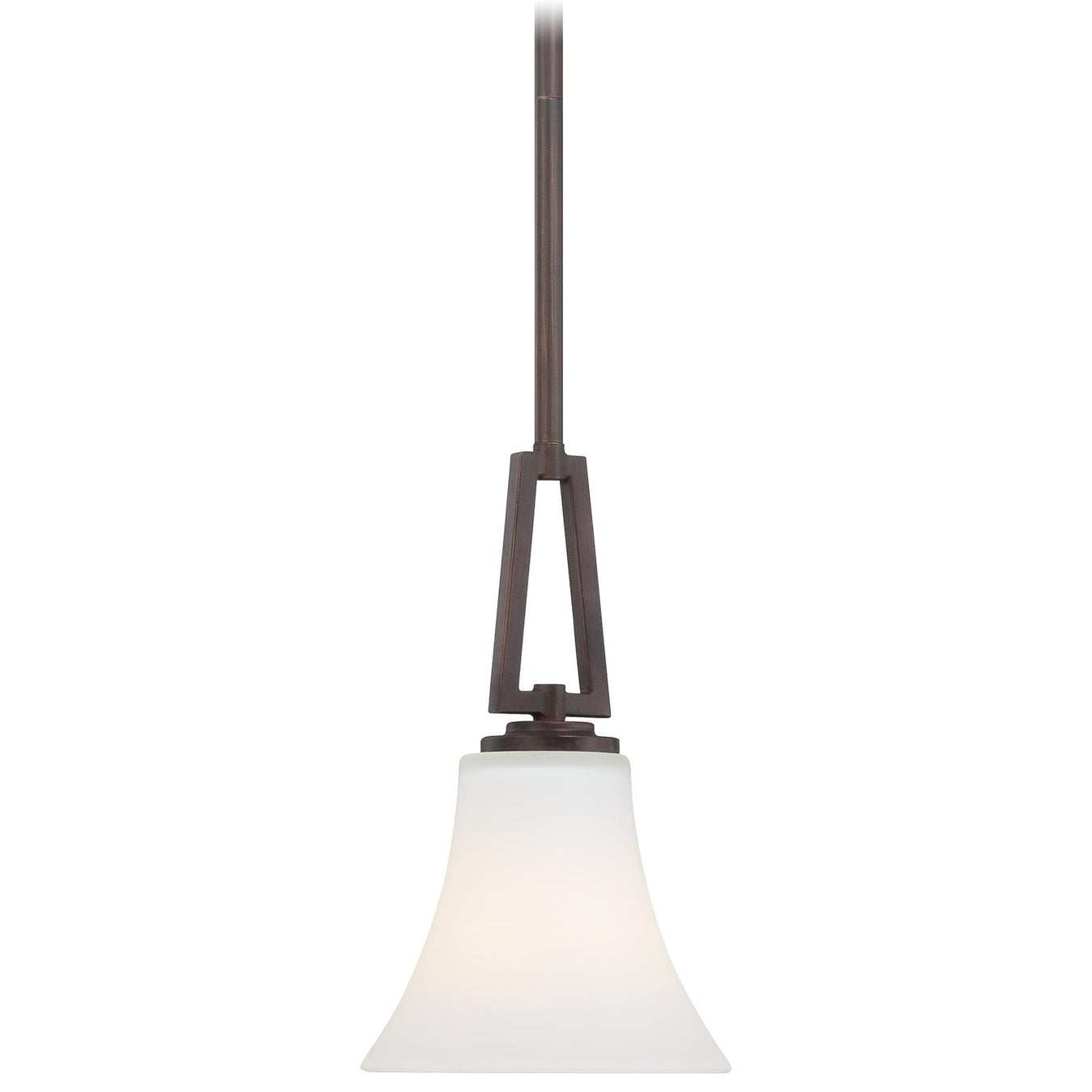 Middlebrook 1-Light Mini-Pendant in Vintage Bronze & Etched White Glass - Lamps Expo