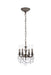 Lillie 4-Light Pendant in Pewter with Clear Royal Cut Crystal