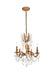 Rosalia 5-Light Pendant in French Gold with Clear Royal Cut Crystal