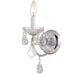 Imperial 1 Light Wall Mount in Polished Chrome with Clear Spectra Crystal