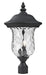 Armstrong 2 Light Outdoor Post Light in Black (Rnd. Base - not incl.)