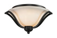 Lagoon 3 Light Ceiling in Matte Black with Matte Opal Glass