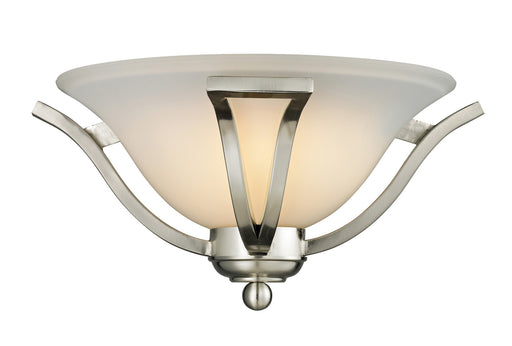 Lagoon 1 Light Wall Sconce in Brushed Nickel with Matte Opal Glass