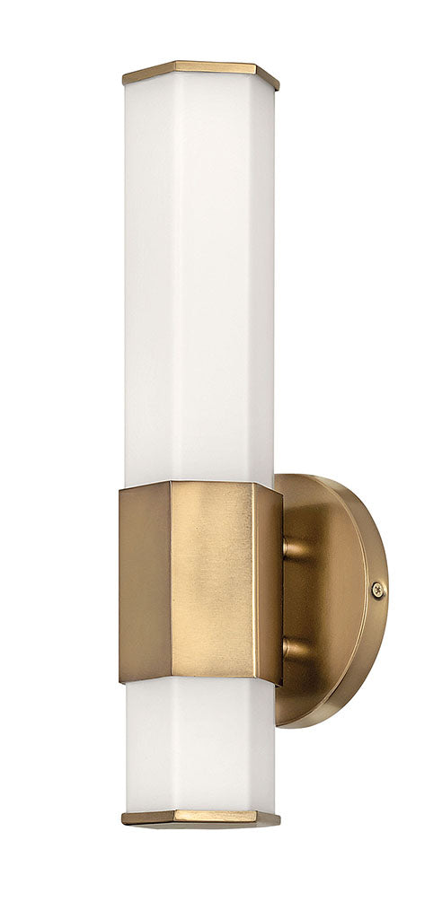 Facet Small LED Sconce in Heritage Brass