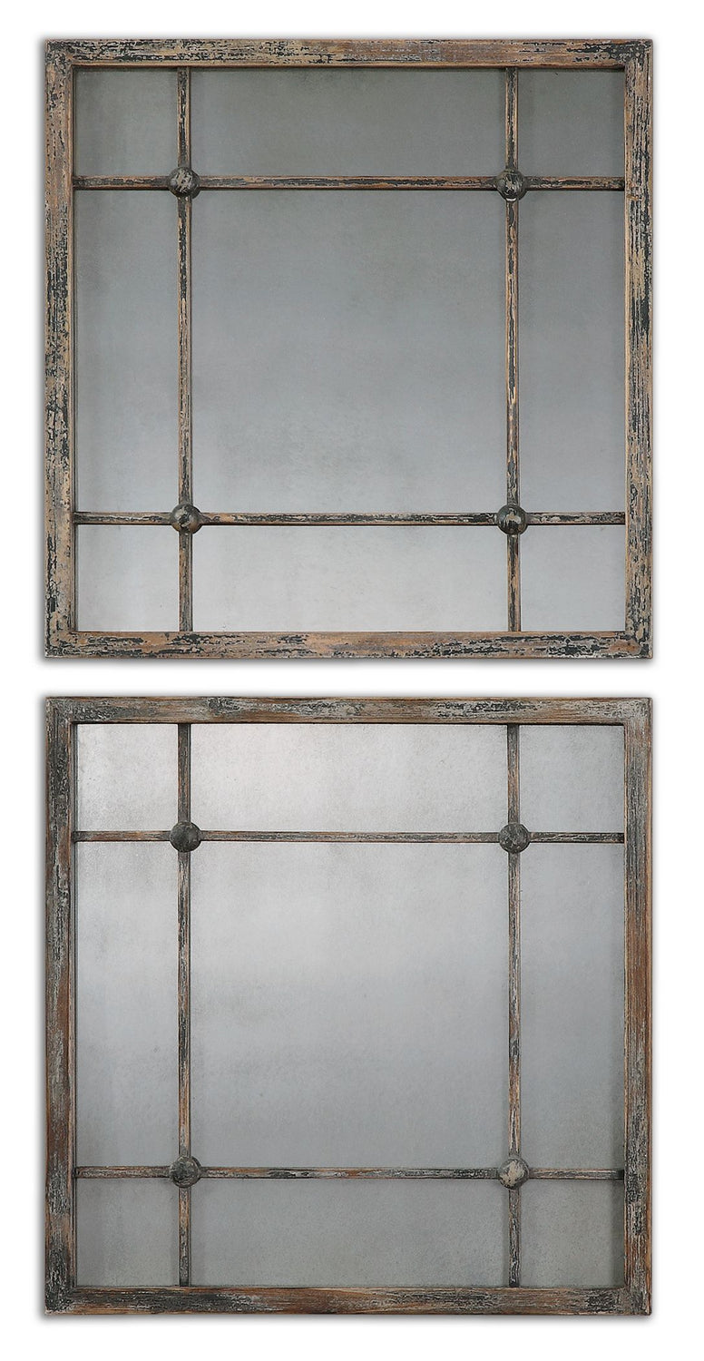 Uttermost's Saragano Square Mirrors Set/2 Designed by Grace Feyock