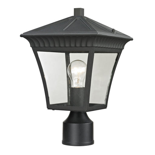 Ridgewood 1-Light Post Mount Lantern in Matte Textured Black