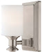 Harbour Point 1-Light Bath Vanity in Brushed Nickel & Etched Opal Glass
