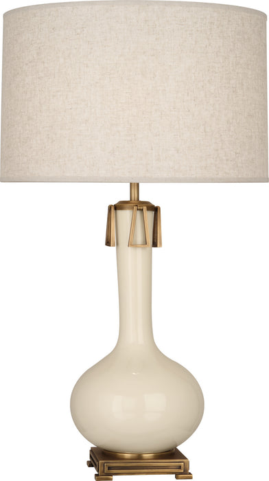 Robert Abbey (BN992) Athena Table Lamp with Open Weave Heather Linen Shade