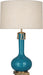 Robert Abbey (PC992) Athena Table Lamp with Open Weave Heather Linen Shade