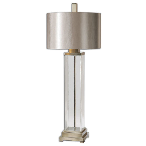 Uttermost's Drustan Clear Glass Table Lamp Designed by Carolyn Kinder