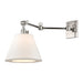 Hillsdale 1 Light Swing Arm Wall Sconc in Polished Nickel