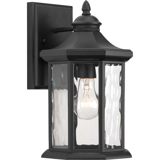 Edition 1-Light Medium Wall Lantern with Black / Clear Water Glass