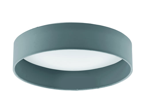 Palomaro 1x10.5W LED Ceiling Light With White Glass and Charcaol Grey Fabric Shade