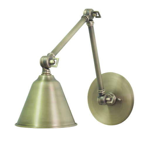 Library Adjustable LED Lamp in Antique Brass