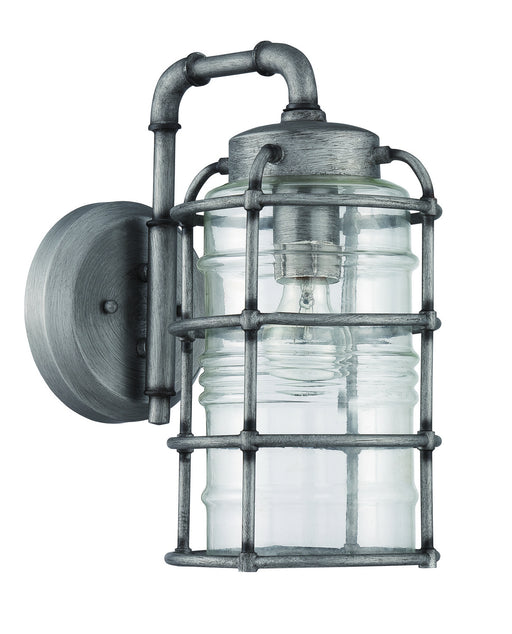 Hadley 1-Light Wall Lantern in Aged Galvanized - Lamps Expo
