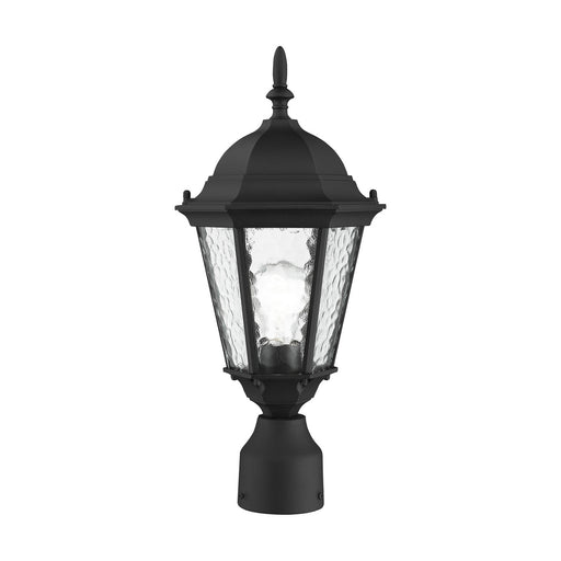 Hamilton 1 Light Outdoor Post Lantern in Textured Black