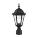 Hamilton 1 Light Outdoor Post Lantern in Textured Black
