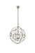 Geneva 4-Light Pendant in Polished Nickel with Clear Royal Cut Crystal