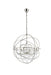 Geneva 6-Light Chandelier in Polished Nickel with Clear Royal Cut Crystal