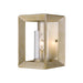 Smyth 1-Light Wall Sconce (White Gold & Clear Glass) in White Gold