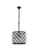 Madison 4-Light Pendant in Matte Black with Clear Royal Cut Crystal