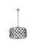 Madison 6-Light Pendant in Polished Nickel with Silver Shade (Grey) Royal Cut Crystal
