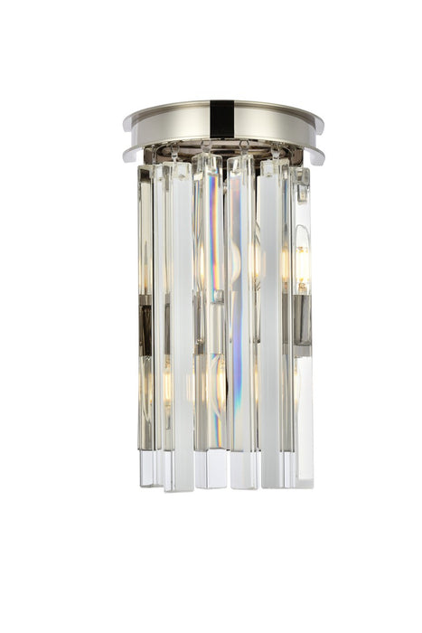 Sydney 2-Light Wall Sconce in Polished Nickel with Clear Royal Cut Crystal