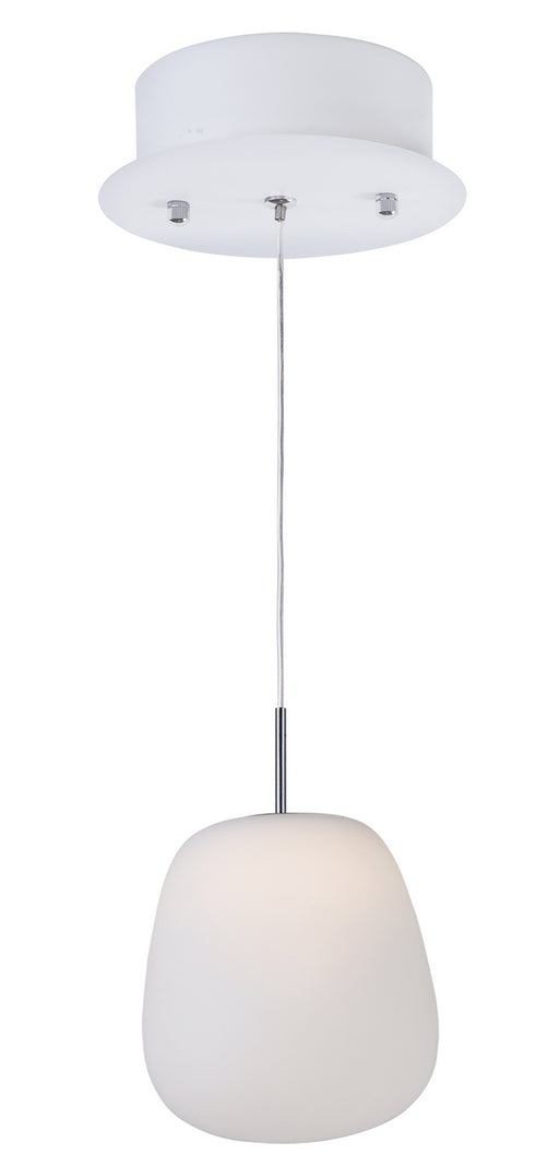 Puffs 1-Light LED Pendant in White