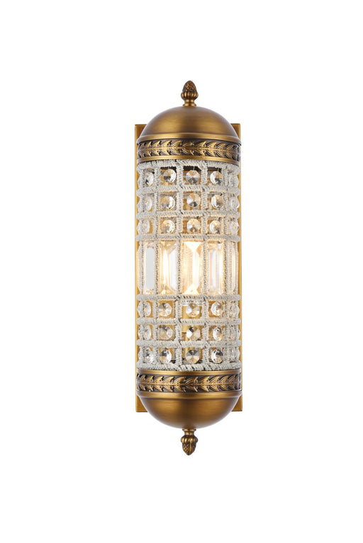 Olivia 1-Light Wall Sconce in French Gold with Clear Royal Cut Crystal