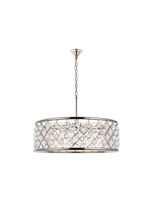 Madison 8-Light Chandelier in Polished Nickel with Clear Royal Cut Crystal