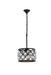 Madison 3-Light Pendant in Matte Black with Clear Royal Cut Crystal