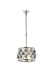 Madison 3-Light Pendant in Polished Nickel with Silver Shade (Grey) Royal Cut Crystal