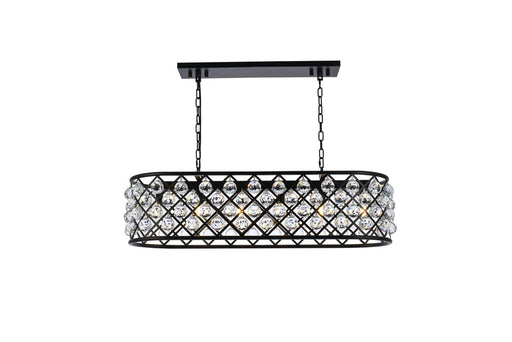 Madison 6-Light Chandelier in Matte Black with Clear Royal Cut Crystal