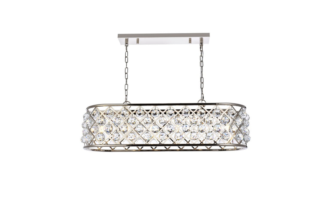 Madison 6-Light Chandelier in Polished Nickel with Clear Royal Cut Crystal