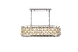 Madison 6-Light Chandelier in Polished Nickel with Golden Teak (Smoky) Royal Cut Crystal