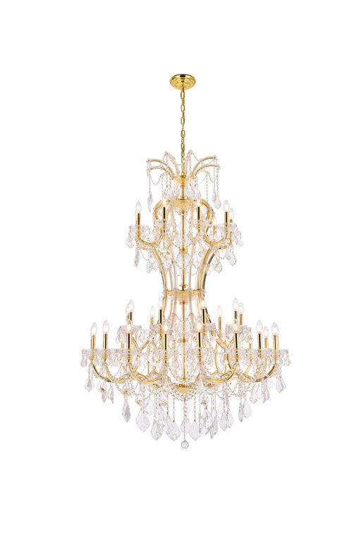 Maria Theresa 36-Light Chandelier in Gold with Clear Royal Cut Crystal