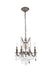 Rosalia 4-Light Pendant in Pewter with Clear Royal Cut Crystal