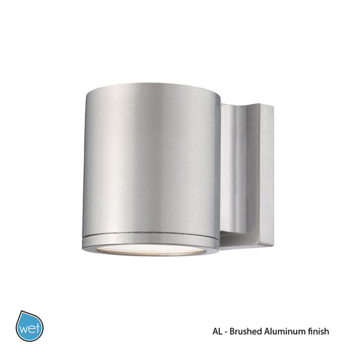 Tube LED Wall Light in Brushed Aluminum - Lamps Expo
