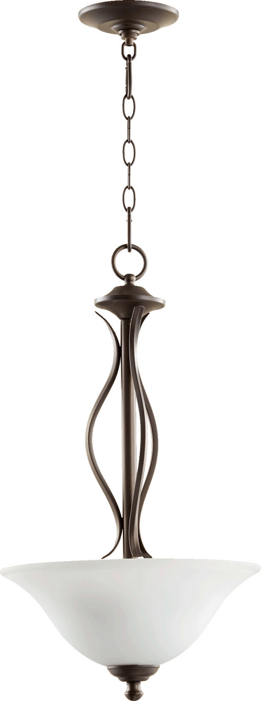 Spencer Transitional Pendant in Oiled Bronze W/ Satin Opal