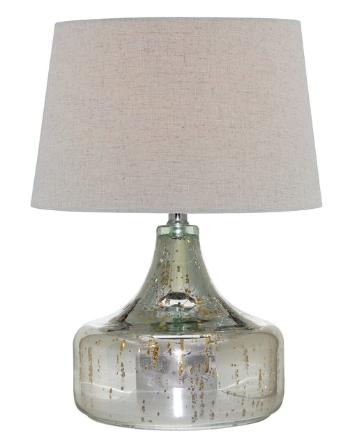 Silas Table Lamp in Chrome with Linen Fabric Shade, E27, CFL 13W