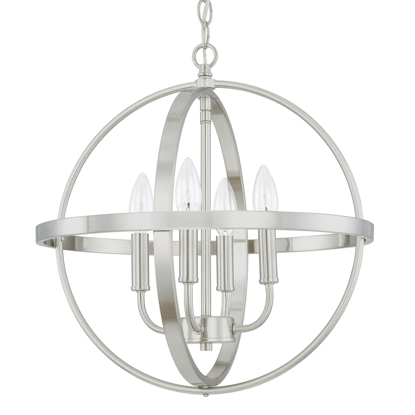Hartwell Four Light Pendant in Brushed Nickel