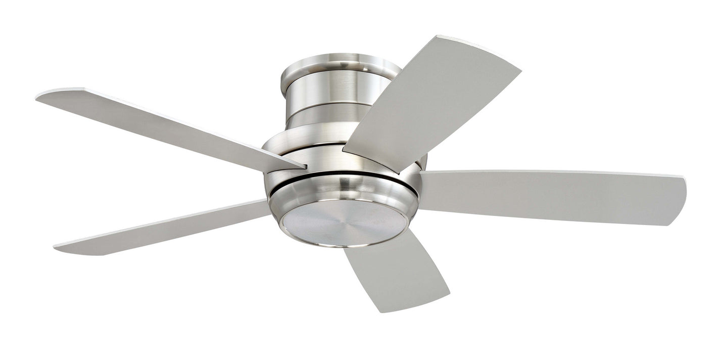 Tempo Hugger 44" 1-Light Ceiling Fan in Brushed Polished Nickel from Craftmade, item number TMPH44BNK5