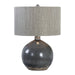 Uttermost's Vardenis Gray Ceramic Lamp Designed by Jim Parsons