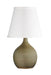 Scatchard 13.5 Inch Mini Accent Lamp in Celadon with White Linen Hardback
