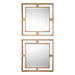 Uttermost's Allick Gold Square Mirrors S/2 Designed by Grace Feyock