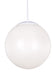Leo - Hanging Globe One Light Pendant in White